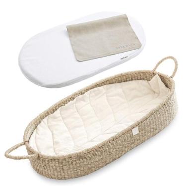 Imagem de Cesto para Troca de Bebê BEBE BASK Premium - Feito à Mão com Capim-Mar