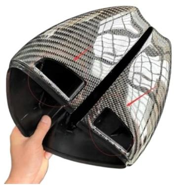 Imagem de Capa de espelho de fibra de carbono real para retrovisor de carro, capas de espelho lateral compatíveis com VW Golf 7 MK7 MK7.5 Golf 8 MK8 GTE GTD GTI R-line 2013-2021(Golf 8 has lane)