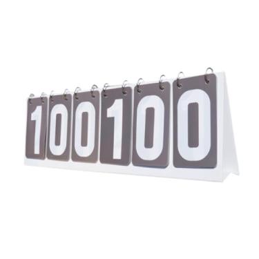 Imagem de rockible Pontuação de placar de placar esportiva Flip Score Board Score Counter for Volleyball, Cinza