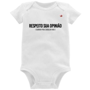 Imagem de Body Bebê Respeito sua opinião - Foca na Moda, Branco, G