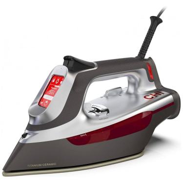 Imagem de Ferro de Passar a Vapor com Telo de LED e Desligamento Automático, 1800W, 110v, CHI STEAM 13103, Prateado