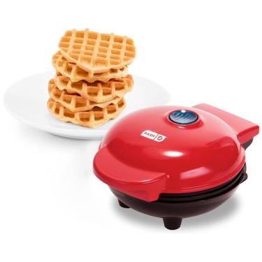 Imagem de Máquina de Waffle Mini, 1 Fatia, 110v, DASH DMW001HR, Vermelho