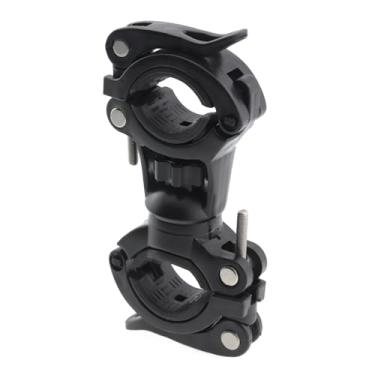 Imagem de CChiai Suporte de montagem de lanterna giratória de 360 graus preto universal para bicicleta, suporte de instalação de plástico, acessórios de ciclismo para bomba de segurança