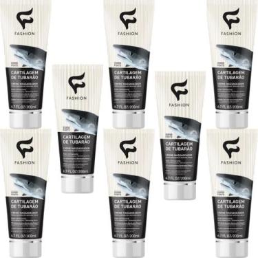 Imagem de Creme Massageador Fashion Cartilagem de Tubarão Bisnaga 200ml Kit 8 Un