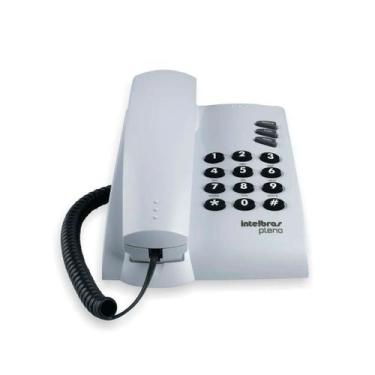 Imagem de Telefone Fixo Intelbras Pleno Sem Chave de Bloqueio, Cinza