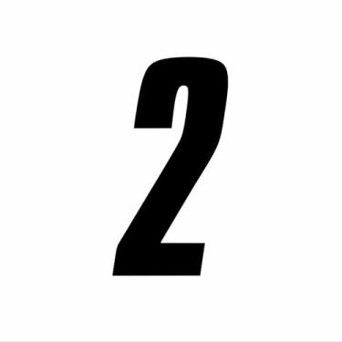 Imagem de Awonderful Decalques de corrida removíveis 5 polegadas/13 cm adesivos de motocicleta de vinil para Dirt Bike, ATV, Ebike, Track Day Graphics - Preto (pacote com 2) (número 2)