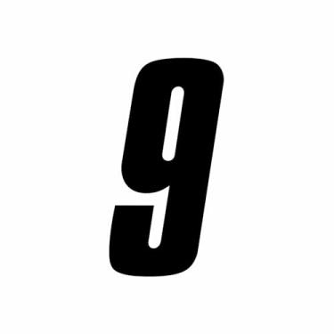 Imagem de Awonderful Decalques de corrida removíveis 5 polegadas/13 cm adesivos de motocicleta de vinil para Dirt Bike, ATV, Ebike, Track Day Graphics - Preto (pacote com 2) (número - 9)