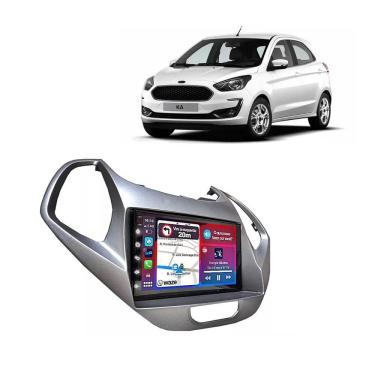 Imagem de Kit Multimidia Ka 2019 / 2021 Mold Prata Android 7 Pol 2/32GB Carplay Gps - 701K FirstOption