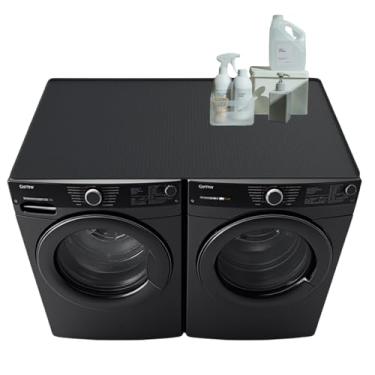 Imagem de Capas de lavadora e secadora de 137 cm x 79 cm para a parte superior, capa de silicone para máquina de lavar, tapete protetor superior para secadora, bancada de lavadora e secadora, perfeita para