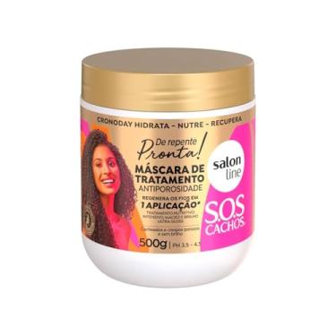 Imagem de Salon Line, Máscara de Tratamento, SOS Cachos, De Repente Pronta, Vegano - Para Cabelos Cacheados e Crespos, 500g