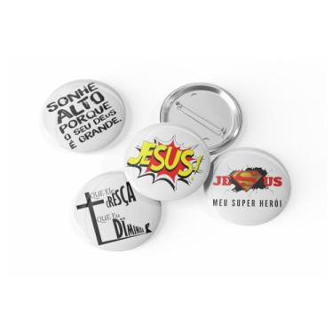 Imagem de kit com 4 Botons Broche Alfinete - Coleção Motivacional - Button, Pin