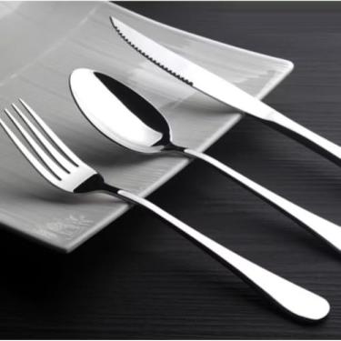 Imagem de Conjunto de Talheres 24 Peças, Inox, Faca, Garfo e Colher de Mesa, para Restaurante e Cozinha