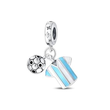 Imagem de Série Esportiva Halteres Badminton Futebol Contas de Pingente Pulseiras Faça Você Mesmo Presentes de Aniversário Joias Finas (PAC873)