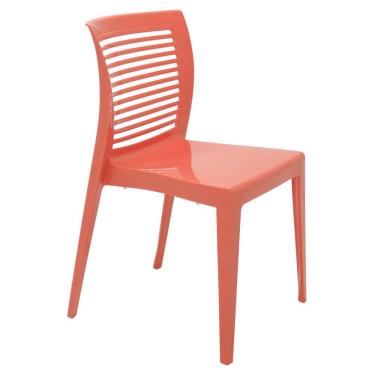 Imagem de Cadeira Tramontina Victória Encosto Horizontal Rosa Coral