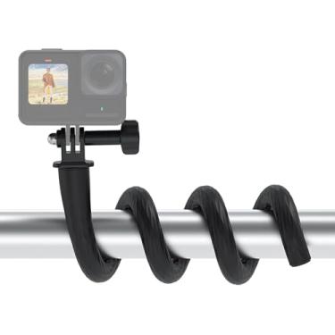 Imagem de VRIG Braçadeira de montagem flexível para GoPro Hero 13/12/11/10/9/AKASO /Insta360 X4 More Câmera de ação, carrinho de bebê, bicicleta, motocicleta, câmera, acessórios para suporte de braço