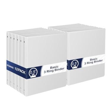 Imagem de Fichário com 3 anéis de 1 a 2,5 cm com bolsos, fichários básicos de 2,5 cm com visualização de 2,5 cm comporta 200 folhas, tamanho carta dos EUA, 21 x 28 cm - pacotes perfeitos para casa, escritório e
