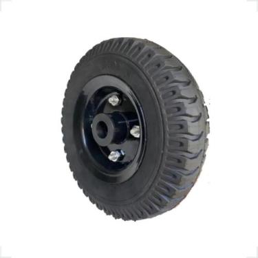 Imagem de Roda Completa P/carr Mao C/cam 2.50-4 Metal Preto 7/8 Rolete - BUFFALO