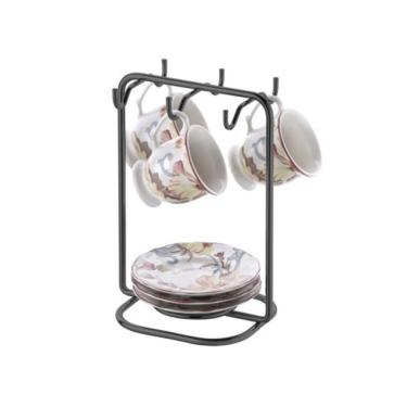 Imagem de Suporte Para Xícaras E Pires De Café Em Aço Carbono Caffè Future Onix