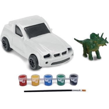 Imagem de Brinquedo Dinocar Para Pintar Com Tinta E Pincel
