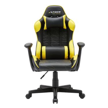 Imagem de Cadeira Gamer Giratória Infantil Stock Car Blume Office Poliuretano (Pu) Preto E Amarelo