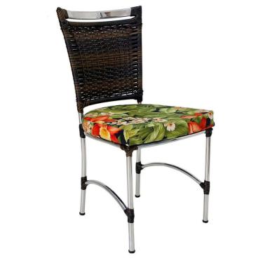 Imagem de Cadeira Em Alumínio E Fibra Sintética Jk Cozinha Edícula Pedra Ferro E Saquarema