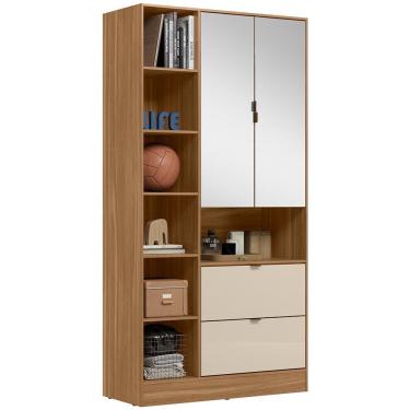 Imagem de Armario Multiuso 2 Pt 2 Gv Com Espelho 21240 Amendola Off White Demobile Amendola Off White