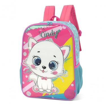 Imagem de Mochila Costas Infantil Menina Gata Cindy Verde Luxcel