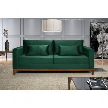 Imagem de Sofá Bahamas 1,70 Veludo Living Fixo Império Veludo Verde 181