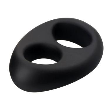 Imagem de Anel Peniano Em Silicone Duplo - Black Soft Silicone Dick Ring - Preto