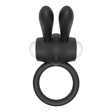 Imagem de Anel Silicone Flexível Com Vibração Rabbit - Lovetoy - Preto