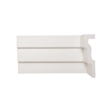 Imagem de Kit Com 15 Barras Rodateto De Poliestireno 12cm X 30mm Liso 30m Branco