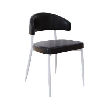 Imagem de Cadeira Bless Fixa Com 4 Pés 55 X 52,5 X 77,5 Cm Com 1 Unidade Preto-branco