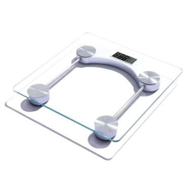 Imagem de Balanca Digital Corporal 180kg Led Transparente Banheiro Academia Vidro Temperado Domestica Body Fitness