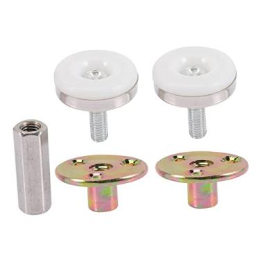 Imagem de Hemobllo 4Peças Fixador de Cabeceira Rosqueado Ajustável com Ferramentas Shake Estabilização de Móveis Instalação Perfuração Camas Sofás e Armários