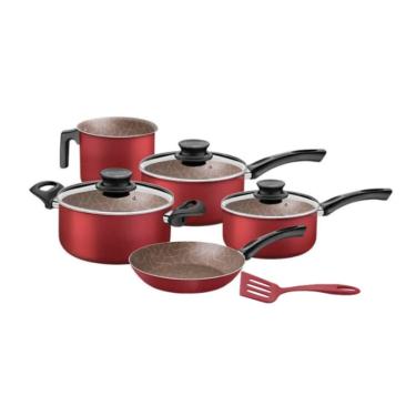 Imagem de Jogo de Panela Paris 5 peças Mais Um Utensílio Vermelho Tramontina