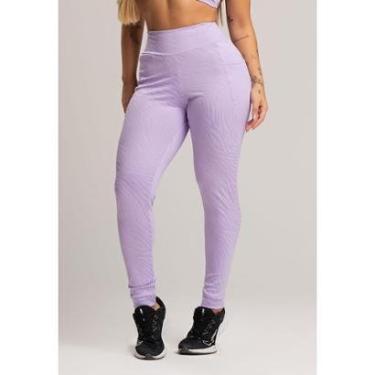 Imagem de Calça Legging Bolsos Cintura Alta Feminina Fitness Jacquard Mvb Modas-Feminino