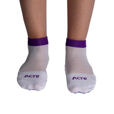 Imagem de Acte Sports, Par de Meias para Pilates Tamanho 34 a 38 F3-BRX, Branco e Roxo