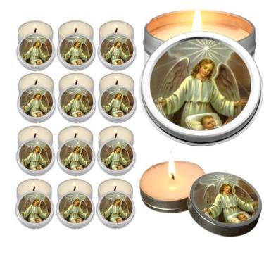 Imagem de 10 Velas Aromaticas Lembrancinhas Nossa Senhora Rosario na Latinha Dec