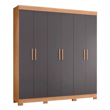 Imagem de Guarda Roupa Casal Amarok 6 Portas Premium Albatroz MDP 2 Gavetas