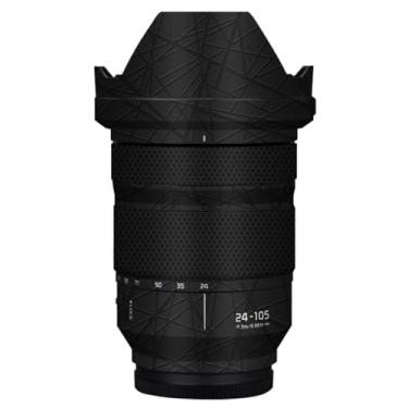 Imagem de Skin Lens Camera Skin Wrap Vinil Protetor Adesivo Acessórios de Fotografia para Panasonic Lumix S 24-105mm F4 24 105 (Preto Cruzado)