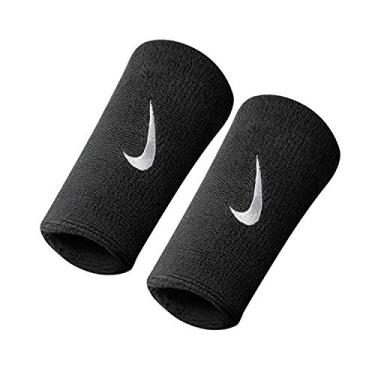 Imagem de Munhequeira Grande Swoosh Doublewide Wristband (Par) Nike Black/White
