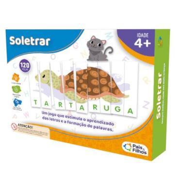 Imagem de Jogo Brincar De Aprender Soletrar 120 peças - Pais & Filhos - Pais&Fil