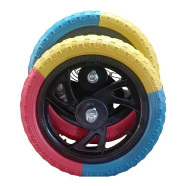 Imagem de RNXRZANK 2 Peças de Rodas de Bicicleta de Equilíbrio Infantil de 12 Polegadas, Cubo de Nylon, Peças de Reposição, Sem Necessidade de Inflação, Style B