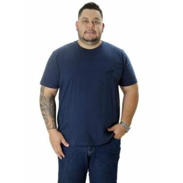 Imagem de Camiseta PIMA Plus Size - JustFly, Marinho, G4