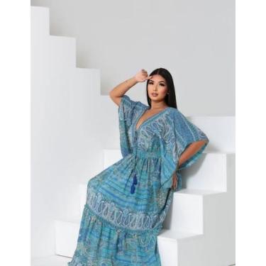 Imagem de Vestido indiano longo tamanho único - .