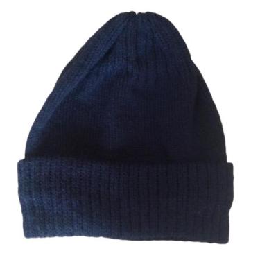 Imagem de Touca / Gorro de Lã para Bebê - Artesanato, Marinho