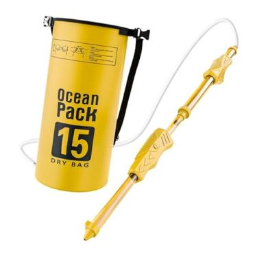 Imagem de KiBcsLic Mochila de Brinquedo para Imersão em água, Brinquedo de Pulverização para Clima Quente para Crianças, Jogo de Piscina de Verão, 15L, Grande Capacidade, Amarelo