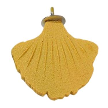 Imagem de Gralara Poleiro de de estimação com folha de ginkgo, suporte de resina para papagaios, suporte para papagaios e araras, Amarelo