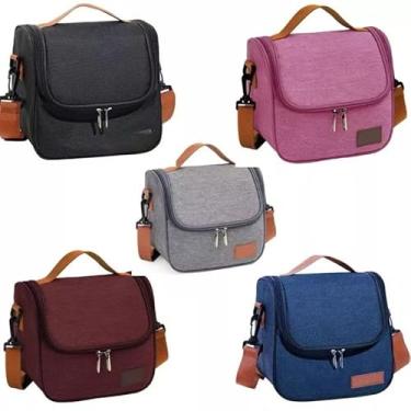 Imagem de Bolsa Térmica Com Alça Lanche Bebida Lancheira Portátil Trabalho Fitness(Cor aleatória)