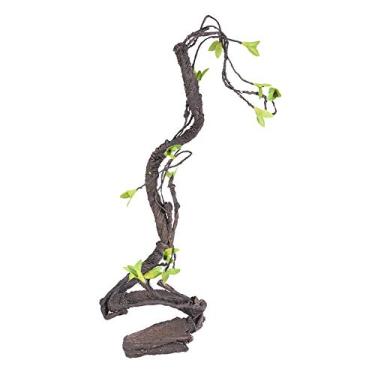 Imagem de Grcfumo Reptiles artificiels grimpeur de vigne, branche de la forêt Branche terrarium cage décor, décoration terrarium Forest Bend Branch pour grimpeur (WF-1) (WF-2)